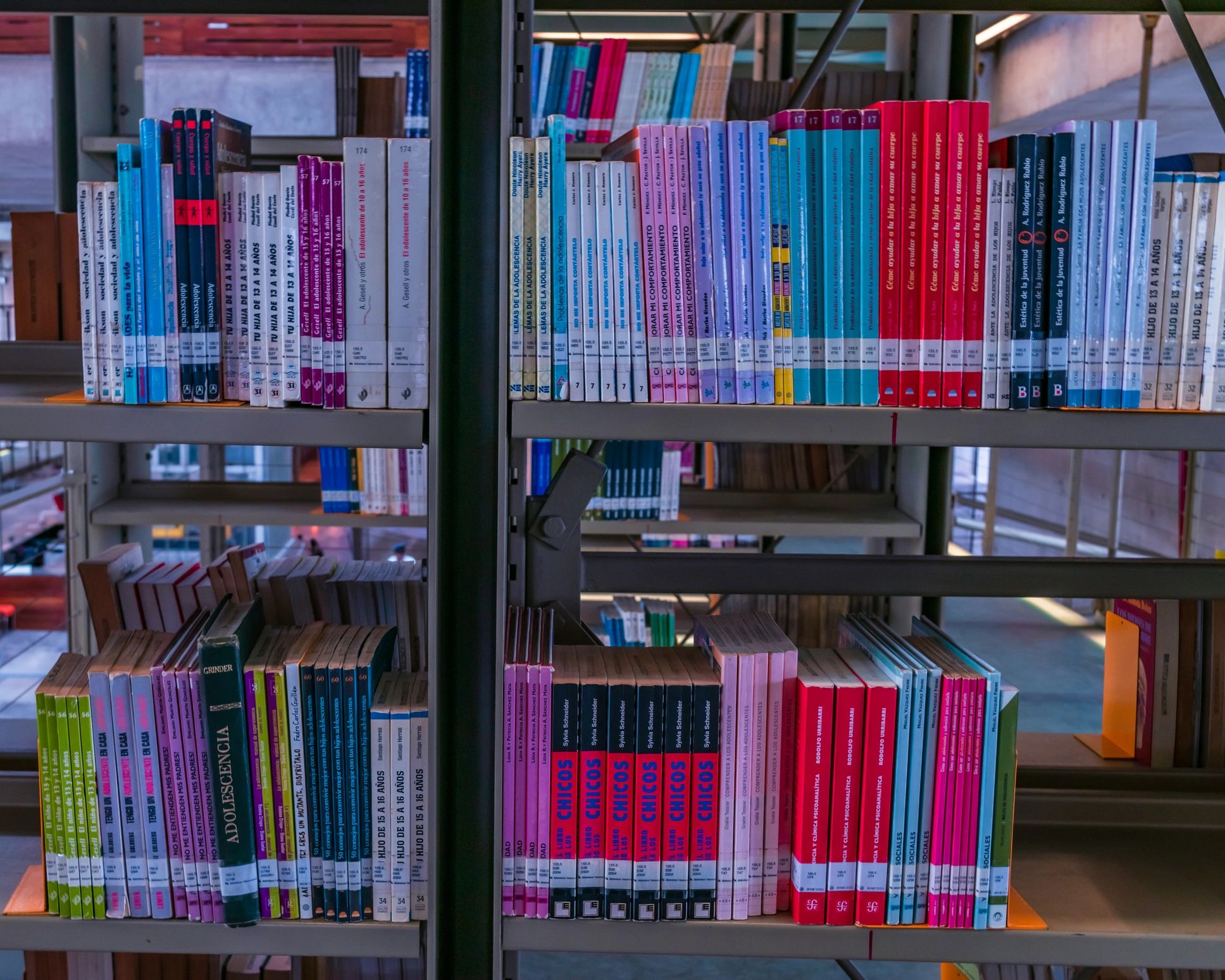 Books arranged on a shelf with a refined editorial feel